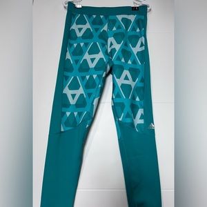 Adidas Climalite Leggings, Size Large, Teal Colour